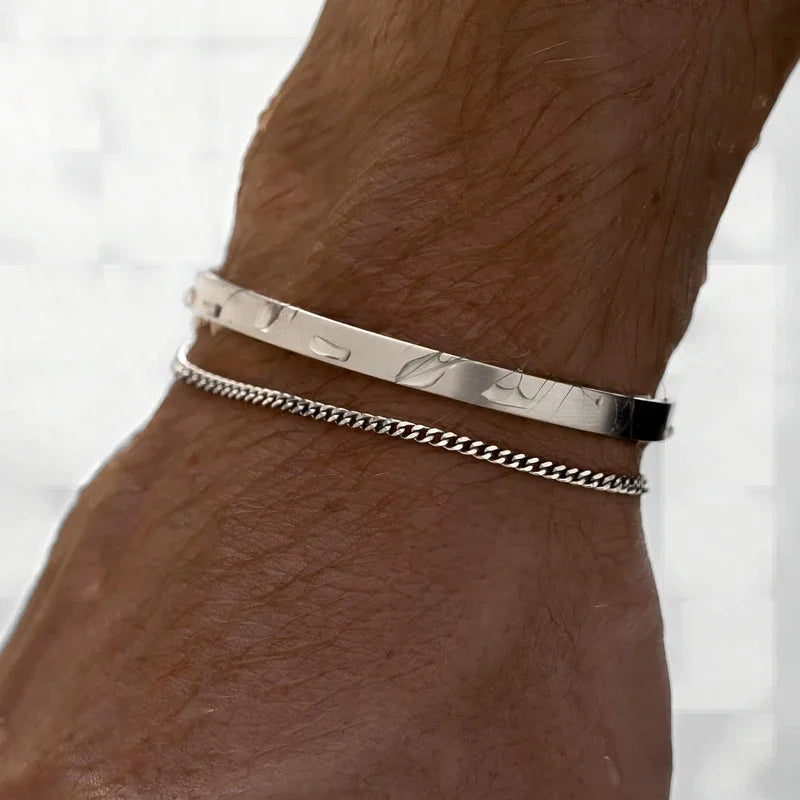 Urban Cuffs | Minimalist Stackable Bracelet Set (Silver or Gold color)