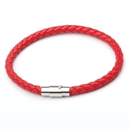 Urban Cuffs | Multicolor Men's Leather Bracelet,  Stainless Steel Button