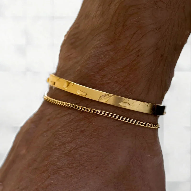 Urban Cuffs | Minimalist Stackable Bracelet Set (Silver or Gold color)