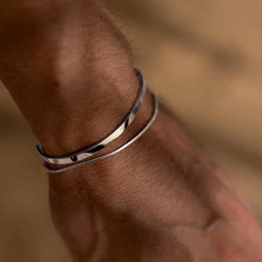 Urban Cuffs | Minimalist Stackable Bracelet Set (Silver or Gold color)