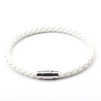 Urban Cuffs | Multicolor Men's Leather Bracelet,  Stainless Steel Button